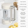 image:imageMartha Stewart Electric Kettle with Removable Stainless Steel Tea Infuser Glass Carafe17L 7 Cups Hot Water Boiler 4 Presets Keep Warm amp Auto ShutOff Cordless 360 Swivel Base Linen CreamLinen Cream